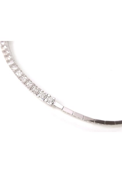 Suyolu Pırlanta Taşlı Bileklik 14K Altın