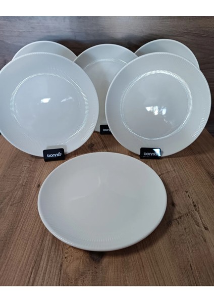 Porselen Iris White Serisi 6'Lı 27 Cm Düz Servis Tabağı