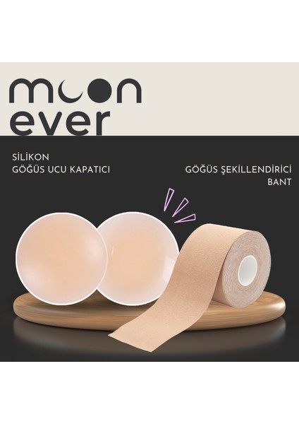 Moonever Göğüs Şekillendirici Bant + Silikon Göğüs Ucu Kapatıcı
