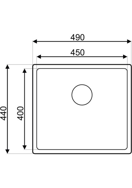 Krom Eviye Drawn R15 AS 355 Series Paslanmaz Çelik Mutfak Evyesi (Sifon Dahil)