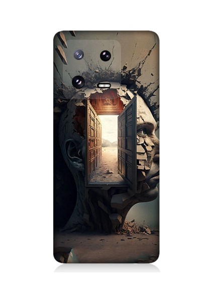 Xiaomi Mi 13 Uyumlu Insan Beyni ve Hayali Desenli Silikon Kılıf