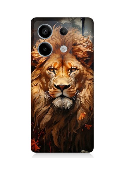 Redmi Note 13 Pro 5g Uyumlu Yorgun Savaşçı Aslan Desenli Silikon Kılıf