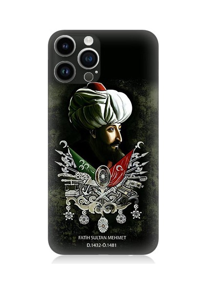 Apple Iphone 14 Pro Uyumlu Fatih Sultan Mehmet Desenli Silikon Kılıf