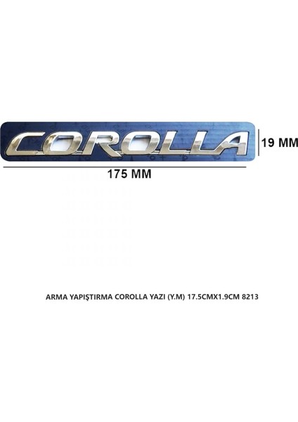 Corolla Bagaj Yazısı Arma Yapıştırma 17.5cmx1.9cm