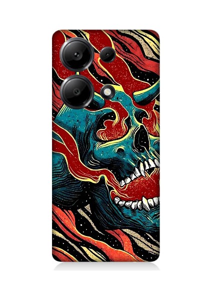 Redmi Note 13 Pro 4g Uyumlu Devil Skull Şeytan Kafatası Desenli Silikon Kılıf