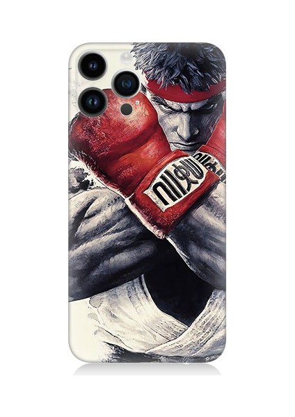 Apple Iphone 14 Pro Max Uyumlu Street Fighter Ryu Desenli Silikon Kılıf