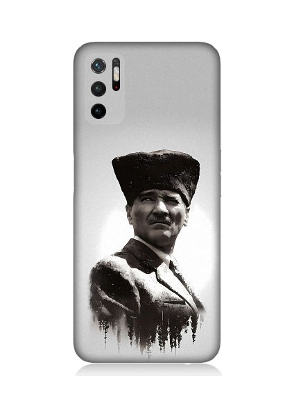 Xiaomi Poco M3 Pro Uyumlu Mustafa Kemal Atatürk Desenli Silikon Kılıf