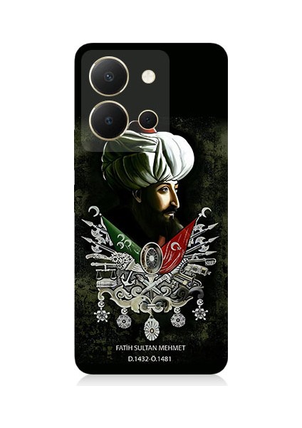 Vivo Y36 Uyumlu Fatih Sultan Mehmet Desenli Silikon Kılıf