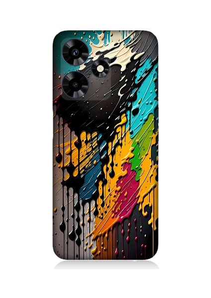 Infinix Hot 30 Uyumlu Tuvaldeki Pastel Boyalar Desenli Silikon Kılıf