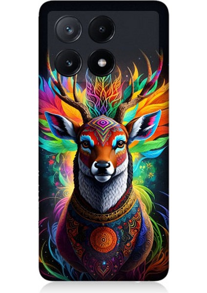 Xiaomi Poco X6 Pro Uyumlu Mistik Ala Geyik Desenli Silikon Kılıf