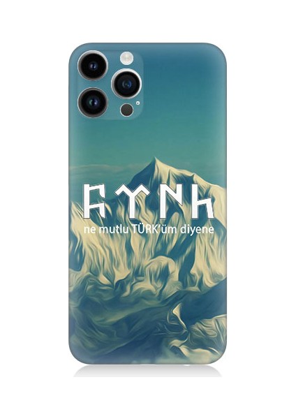 Apple Iphone 13 Pro Uyumlu Ne Mutlu Türküm Diyene Desenli Silikon Kılıf