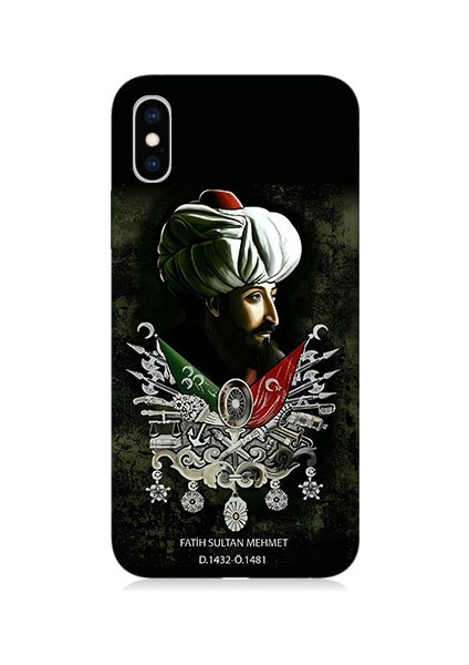Apple Iphone Xs Max Uyumlu Fatih Sultan Mehmet Desenli Silikon Kılıf