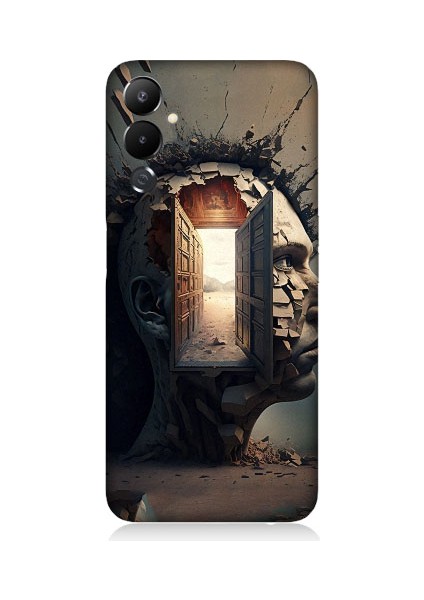 Tecno Pova 3uyumlu Insan Beyni ve Hayali Desenli Silikon Kılıf