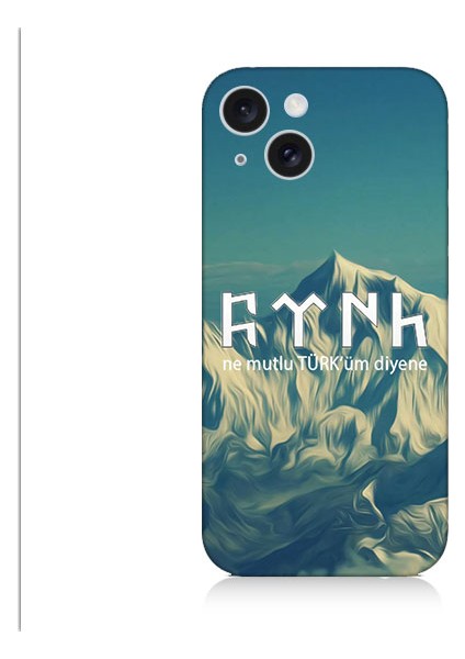 Apple Iphone 15 Uyumlu Ne Mutlu Türküm Diyene Desenli Silikon Kılıf