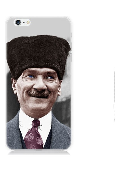 Apple Iphone 6 Plus Uyumlu Mustafa Kemal Atatürk Desenli Silikon Kılıf