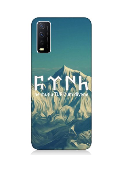 Vivo Y11S Uyumlu Ne Mutlu Türküm Diyene Desenli Silikon Kılıf