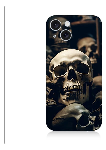 Apple Iphone 15 Uyumlu Kuru Kafa Desenli Silikon Kılıf