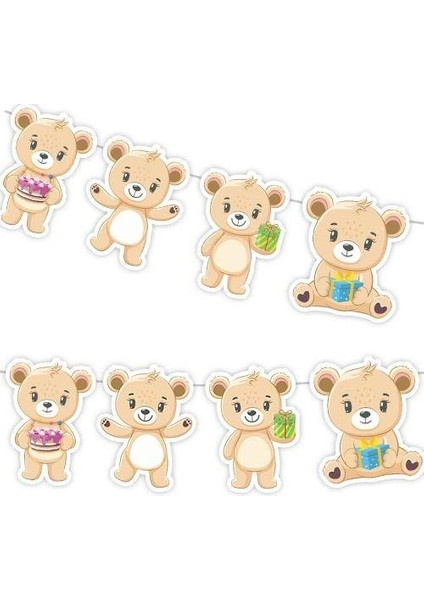 Sevimli Ayıcık Little Bear Dekoratif Banner - 150X18 cm