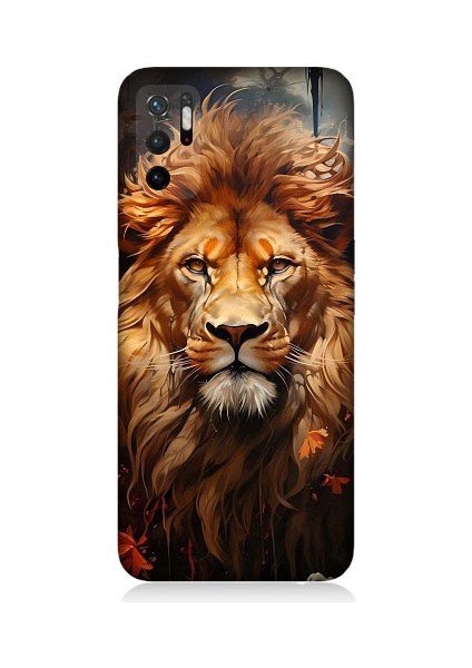 Xiaomi Poco M3 Pro Uyumlu Yorgun Savaşçı Aslan Desenli Silikon Kılıf