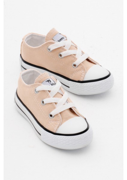 Çocuk Unisex Bej Rahat Kalıp Bağcıklı Sneaker modelleri
