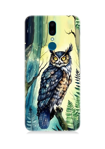 Vestel Venus V7 Uyumlu Gece ve Baykuş Desenli Silikon Kılıf