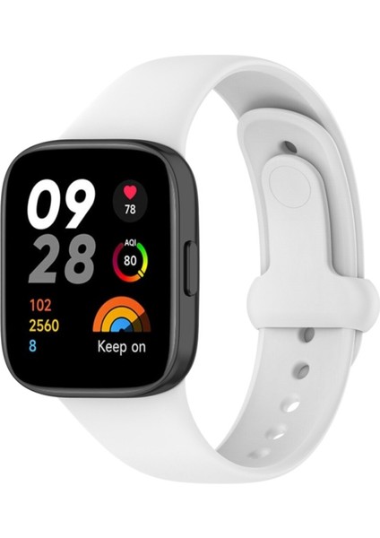 Xiaomi Redmi Watch 3 Uyumlu Kordon Origami Delikli Şeker Renk Yumuşak Esnek Silikon Kilit Aparatlı (Active Modeline Uymaz)