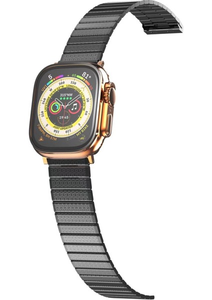 Watch Ultra Series 9 8 7 6 5 4 Se 42-44-45-49MM Uyum Metal Telkari Ince Desen Işlemeli Kordon