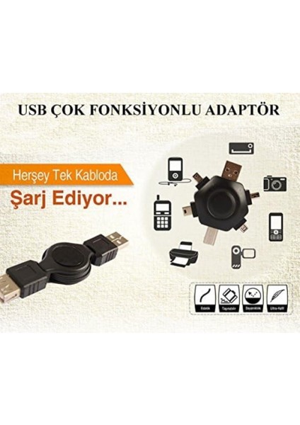 USB Çok Fonksiyonlu Kablo Adaptör Ku-Ad3