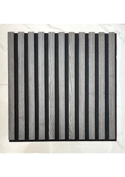50X50CM 1 Adet Gri Renk Akustik Panel 3mm Keçe ve 8mm Mdflam Salon Ofis Duvar Çıtası Paneli Soma fiyatları