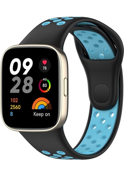 Xiaomi Redmi Watch 3 Uyumlu Kordon Nike Delikli Hava Alan Spor Kordon Kayış (Active Modeline Uymaz)
