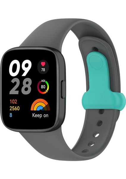 Xiaomi Redmi Watch 3 Uyumlu Kordon Origami Delikli Şeker Renk Yumuşak Esnek Silikon Kilit Aparatlı (Active Modeline Uymaz)