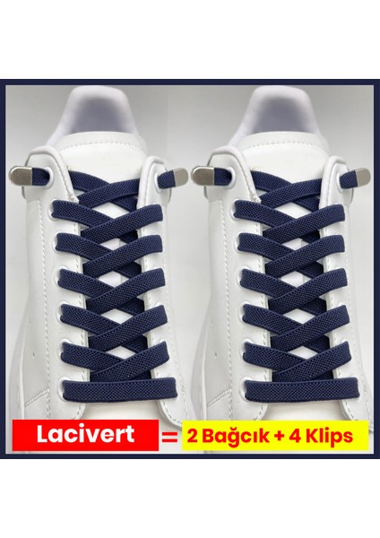 Pratik Kilitli Elastik Ayakkabı Bağcığı 100 cm ( 1 Çift )