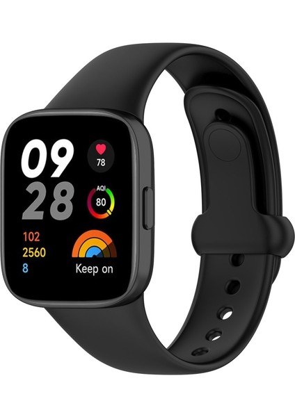 Xiaomi Redmi Watch 3 Uyumlu Kordon Origami Delikli Şeker Renk Yumuşak Esnek Silikon Kilit Aparatlı (Active Modeline Uymaz)