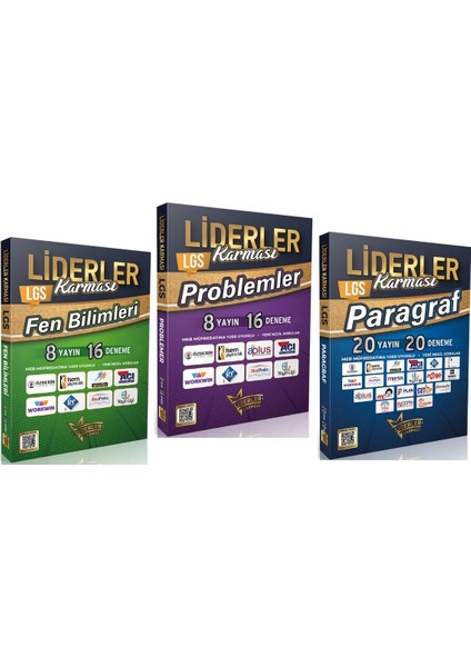 LGS Fen Bilimleri - Problemler - Paragraf Denemeleri 3'lü Set