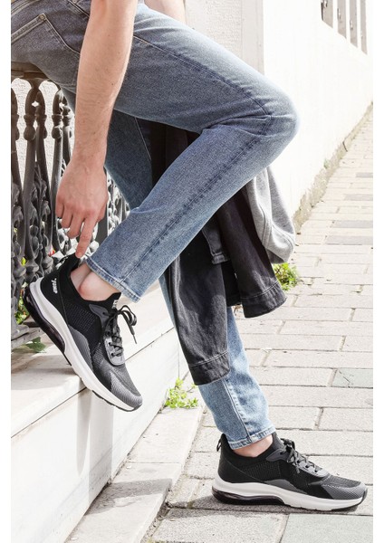 29657 Siyah Erkek Sneaker Günlük Spor Ayakkabıı