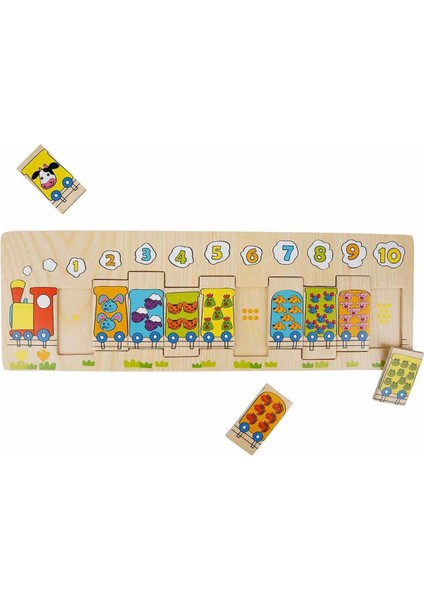 Sayıları Öğrenmenin Eğlenceli Yolu: Sayı Treni Ahşap Puzzle!