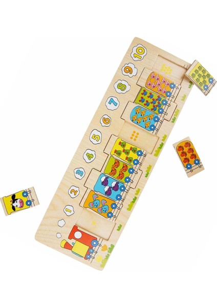 Sayıları Öğrenmenin Eğlenceli Yolu: Sayı Treni Ahşap Puzzle!