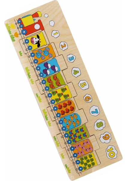 Sayıları Öğrenmenin Eğlenceli Yolu: Sayı Treni Ahşap Puzzle!