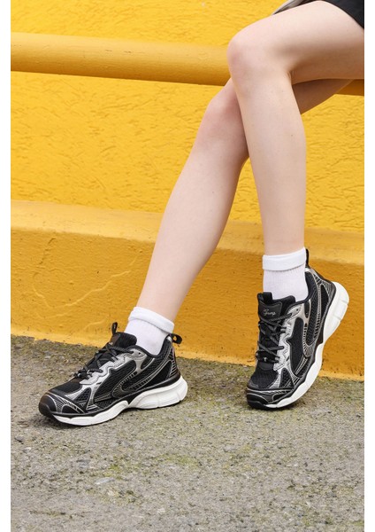 29819 Siyah - Gri Kadın Sneaker Günlük Spor Ayakkabı fiyatları