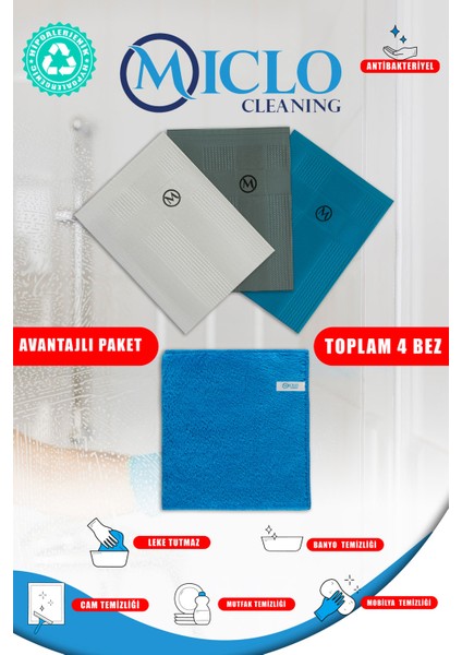 Microfiber Bez 3'lü ve Miclo Yer Bezi