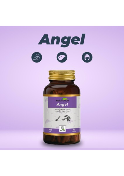 Angel 90 Kapsül 650MG - Civanperçemi İçeren Takviye Edici Gıda