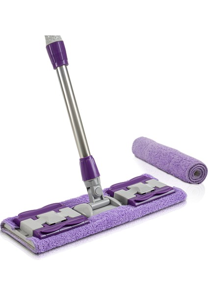 Mandallı Teleskobik Mop (2 Bez Hediye)