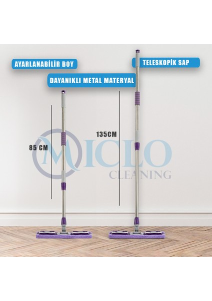 Mandallı Teleskobik Mop (2 Bez Hediye) fiyatları