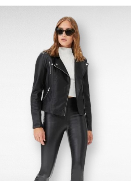 15153079 Onlgemma Faux Leather Bıker Otw Noos modelleri