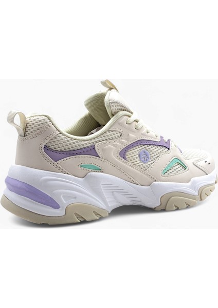 Dareo Memory Foam Bej Renk Kadın Yürüyüş Sneaker Spor Ayakkabı H24034Z modelleri