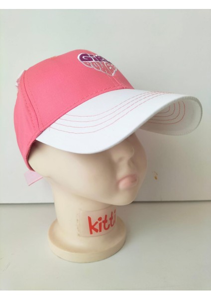 Kitti 4-8 Yaş Kız Bebek&çocuk Yazlık Şapka