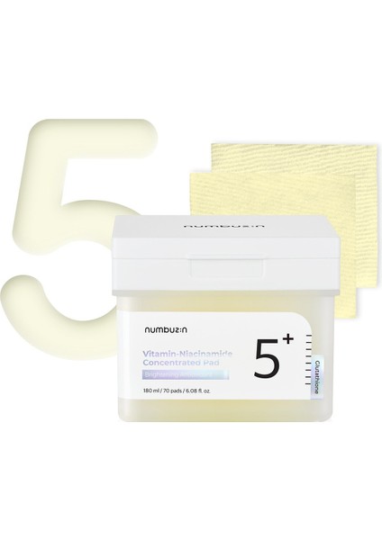 No.5 Vitamin-Niacinamide Concentrated Pad - Cilt Tonunu Eşitleyen, Leke Karşıtı, Aydınlatıcı Ped 180 ml