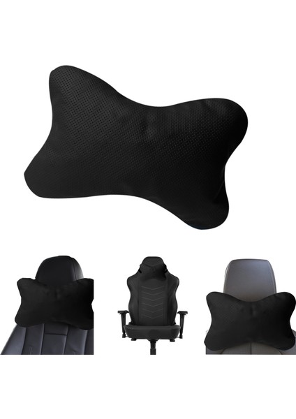 3D Ortopedik Oto Araç Oyuncu Koltuk Boyun Yastığı 25X17CM 1 Adet AL4335 Siyah