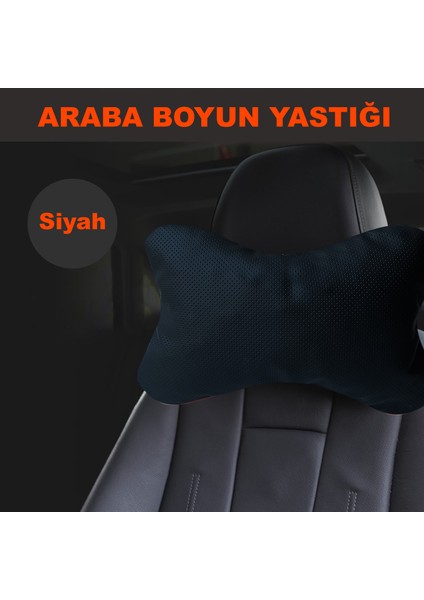 3D Ortopedik Oto Araç Oyuncu Koltuk Boyun Yastığı 25X17CM 1 Adet AL4335 Siyah