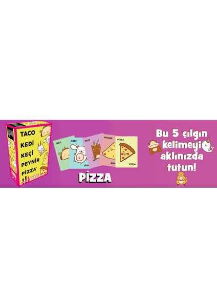 Taco Kedi Keçi Peynir Pizza - 8+yaş Akıl Oyunu